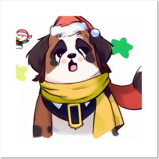 Cute St. Bernard Drawing Posters and Art